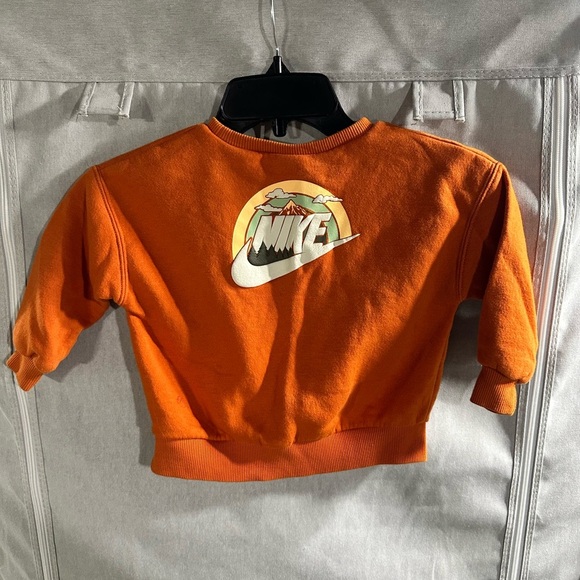 Boys Nike‎ Snow Day Fleece Crew Neck 24M Orange Mountains Warm - Picture 4 of 4